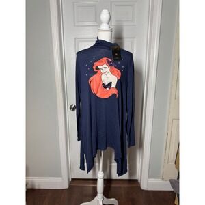 Torrid x Disney Princess Ariel Navy Drape Cardigan – NWT – Size 1 (14/16)